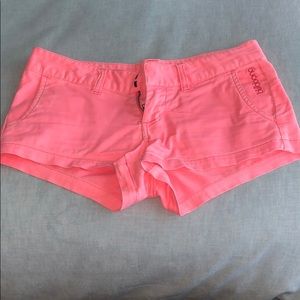 Light pink/ coral jean shorts